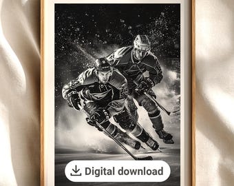 Hockey Poster (set of 5): Modern Sports Decor (Digital Download)