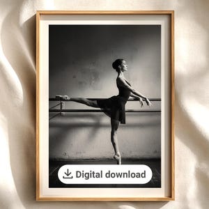 バレエアートポスター - 優雅な黒鳥のアートとくるみ割り人形のウォールアート、ダンス愛好家のための感動的なバレリーナのプリント、バレリーナのポスター
