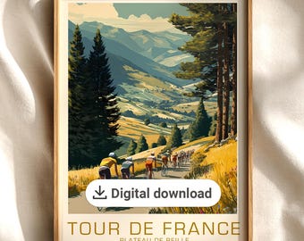 Vntage 1950 Tour De France Cyclng Poster A3 Prnt - Etsy UK