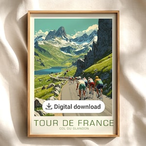 Tour de France Cycling Poster Set, Vintage Style (Digital Download)
