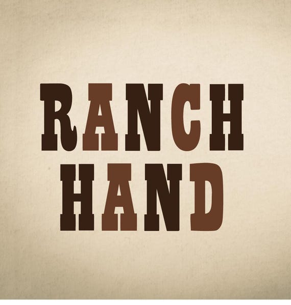 Brown Ranch Hand Cowgirl Design DTF Transfer Film