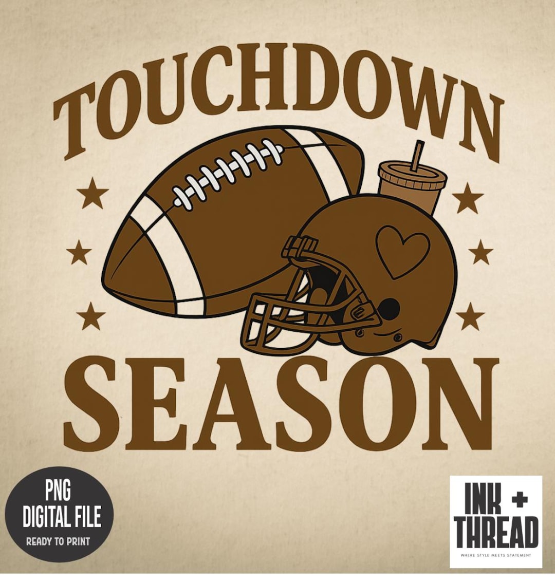 Retro Football PNG: Touchdown Season Game Day Print (digital Download ...