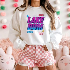 90s Lake Bum Sweatshirt: Retro Graphic Fleece
