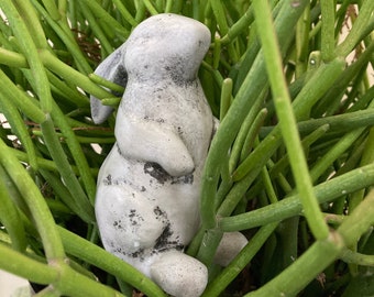 Bunny Garden Statue  |Concrete Rabbit | Spring Easter Decor | Gardener's Easter Gift | Handmade