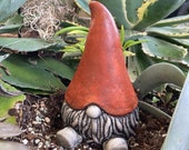 Handmade Concrete Cement Gnome Fairy Whimsical Garden Gift Statue