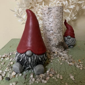 Set of Concrete Gnome Statues Large & Small | Couple Father Mother Child