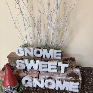 Handmade Concrete Cement Gnome Fairy Whimsical Garden Gift Statue image 3