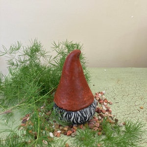 Handmade Concrete Cement Gnome Fairy Whimsical Garden Gift Statue image 9