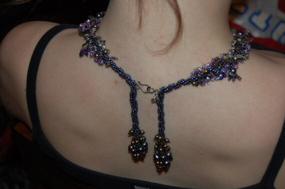 Purple Dahlia Necklace