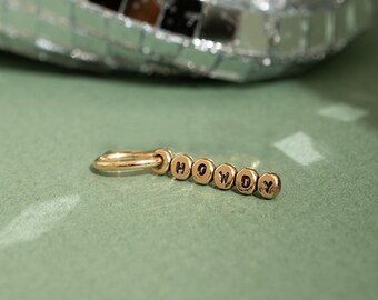 Howdy Charm 14k Gold Filled Pendant Necklace: Western Jewelry Gift