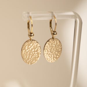 Earrings Gift for Her, Gold Leverback Earrings: 14k Gold Filled Dangle Drop Earrings