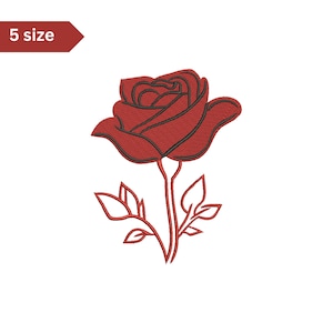 Rose Flower Machine Embroidery Design: Floral Art (Digital Download)