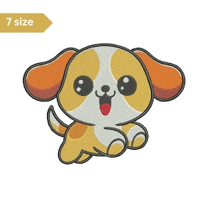 Cute Puppy Dog Embroidery, Machine Embroidery Design, Embroidery Pattern, Embroidery Files, Cartoon Animal Embroidery Art, Digital Download