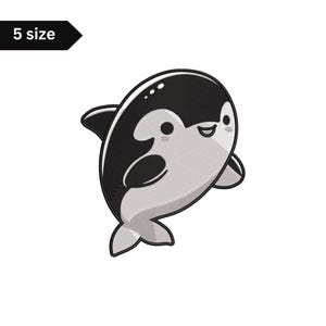 Whale Embroidery Design, Cute Kawaii Whale Machine Embroidery, Digital Embroidery Pattern, Instant Download, Animal Embroidery, Digital File