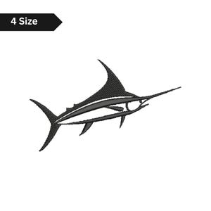 Swordfish Machine Embroidery Design: Marine Life Art (Digital Download)