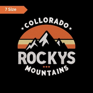 Colorado Rockies Embroidery Design: Mountain Nature Art (Digital Download)