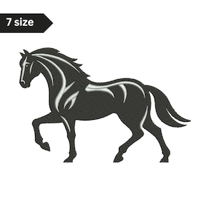 Stallion Embroidery, Machine Embroidery Design, Embroidery Pattern, Embroidery Files, Horse Embroidery Art, Digital File, Instan Download