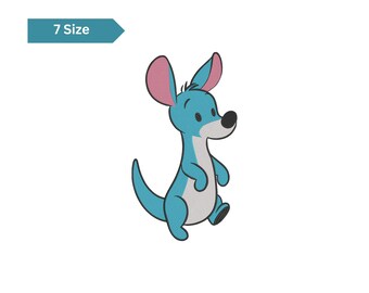 Kangaroo Machine Embroidery Design, Animal Art (Digital Download