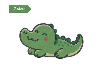 Cartoon Alligator Embroidery Design: Animal Art (Digital Download)