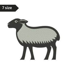 Sheep Silhouette Machine Embroidery Design: Farm Animal Art (Digital File)