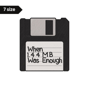 Floppy Disk Embroidery Design: Vintage Tech Art (Digital Download)