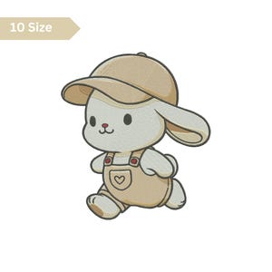 Cute Bunny Embroidery Design, Machine Embroidery Design, Embroidery Pattern, Embroidery Files, Animal Embroidery Art, Digital Download