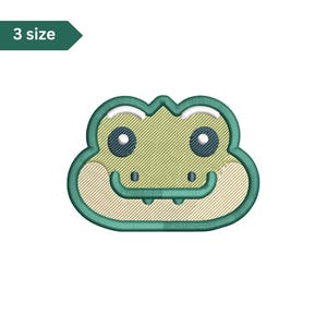 Crocodile embroidery Design, Machine Embroidery Design, Embroidery Pattern, Embroidery Files, Cute Animal Embroidery Art,  Digital Download