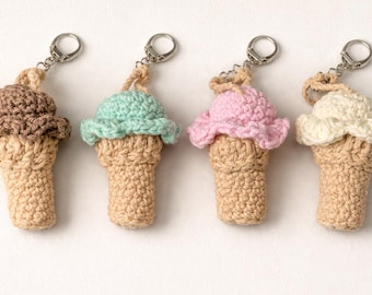 Ice Cream Lip Balm Holder Keychain