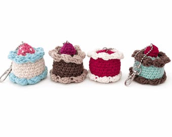 No Sew Cake Crochet Key Chain Pattern