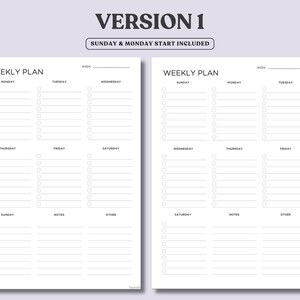 Weekly To-do List Printable, Weekly Task List Template, Minimalist ...