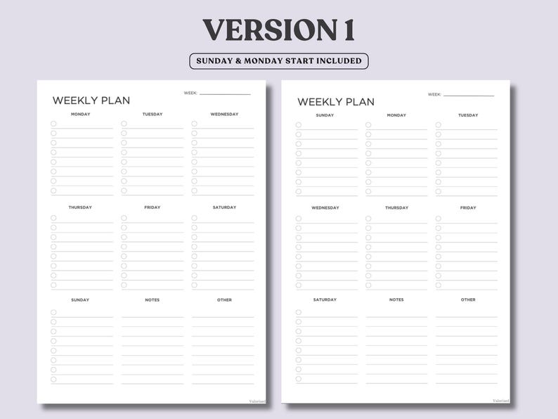 Weekly To-do List Printable, Weekly Task List Template, Minimalist ...