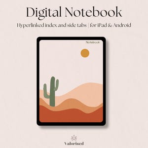 Digital Notebook for iPad, GoodNotes & Notability, Cornell Notes, Student Journal, Lined, Grid, Dotted Paper, Hyperlinked PDF Planner