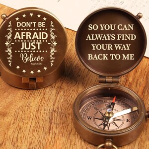 Baptism Gift, Working Compass, Personalized Baptism Compass, Permanent Laser Engraving, First Communion, Confirmation Gifts