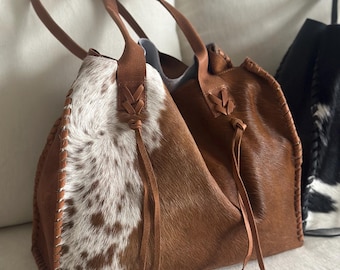 Argentine Genuine Leather Recoleta Tote — Cowhide & Smooth Leather