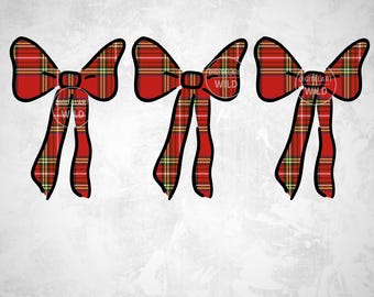 Christmas Plaid Bow PNG, Red Green Scottish Ribbon, Preppy Coquette Bow, Christmas Plaid Bow Sublimation Design Shirt