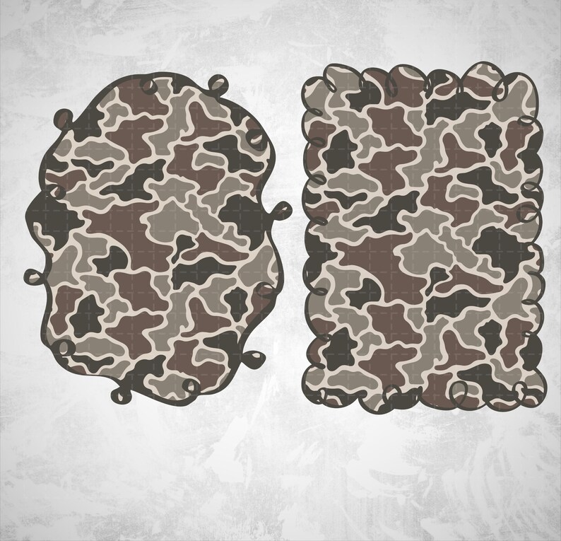 Camo Coquette Bow Frames PNG, Vintage Camouflage Fram Gold Glitter PNG ...