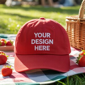 Custom embroidered hat with your own design – personalized text or logo cap, perfect for gifts, events, brands – Wash Cap, Baseball, 2-Tone