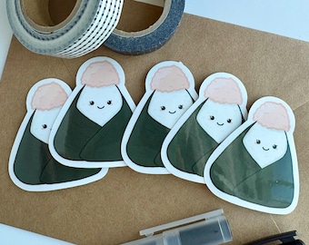 Onigiri Japanese Rice Ball Sticker | Hand-drawn, Sushi, Asian food, Easy Gift, AAPI, Glossy Vinyl