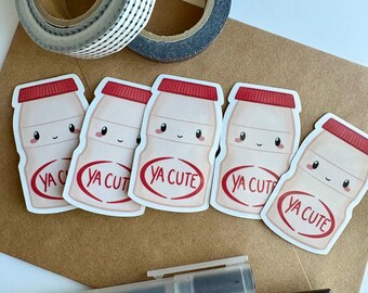 Yakult Cutie Sticker | Asian drink, Yogurt, Punny gift, Chinese, Korean, AAPI, Glossy Vinyl
