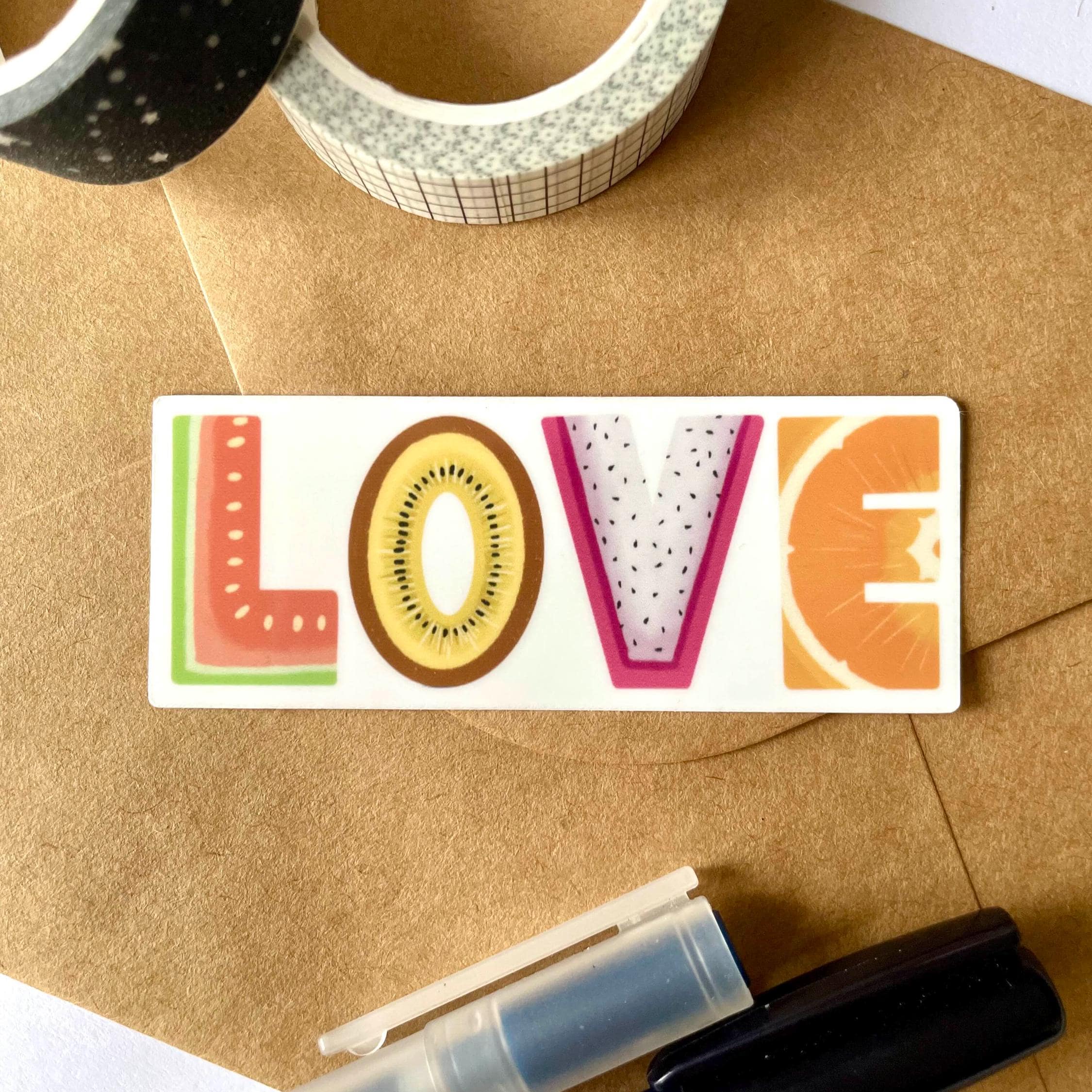 Love is Cut Fruit Sticker | Fruit, Showing Love, AAPI, Sliced Fruit ...