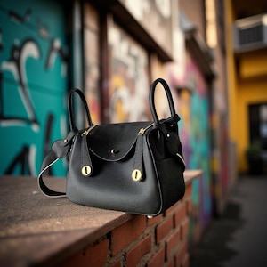 Mini Crossbody Tasche Handgefertigte Echtleder Handtasche für Frauen, Vintage Eimer Tasche, lange Riemen Damentaschen, Modetasche