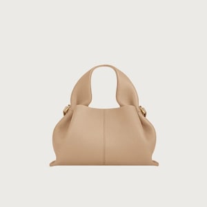 Handcrafted Leather Top Handle Bag: Cowhide Crossbody Purse