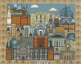A Pattern of Aberdeen needlepoint kit including wool and printed canvas