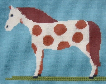 Kit de broderie Poney par Susan Lethbridge, comprenant de la laine et une toile imprimée