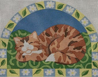 ©️1981 SARI FABRICS　まがもティーコゼ　ティーコジー　当時物 80年代の猫柄ティーコージー サリー生地 ティーポットウォーマー