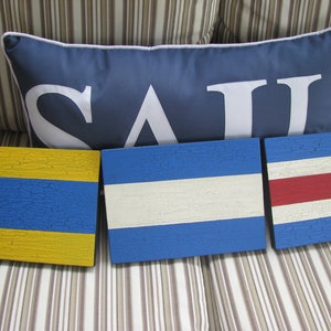 Maritime Nautical Signal flags / Set of 3/ Coastal Signs