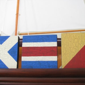 One Small Nautical Signal Flag  Signs   Initials  Monogram
