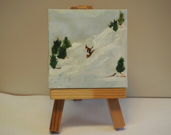 Downhill Trail  Original Mini Art