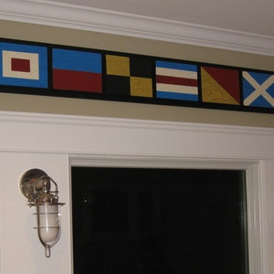 7  Nautical Signal Flag Signs---Navy Flags - Home -Weddings--Birthdays---Room Decor