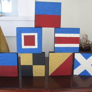 7 Nautical Signal Flag Letters Signs/ Small size /Navy Signal Flags/   Initials  Monogram